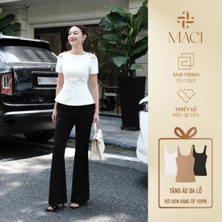 Quần Ống Loe Chất Umi Hàn Cao Cấp Co Dãn MACI by MKC MCQQTDE0097 Thời Trang Nữ Thiết Kế Độc Quyền