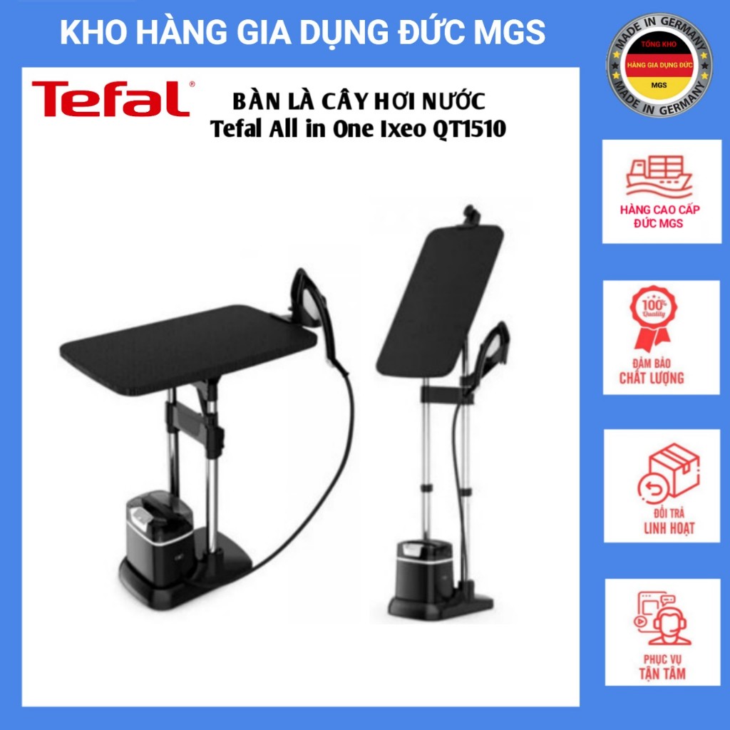 Bàn là cây hơi nước Tefal All in one ixeo QT1510 2980W làm nóng nhanh, diệt khuẩn - Nhập tại Đức