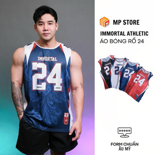 Áo Bóng Rổ Nam IMMORTAL Số 24 Họa Tiết Tribal Vải Lưới Thoáng Mát Local Brand 2025