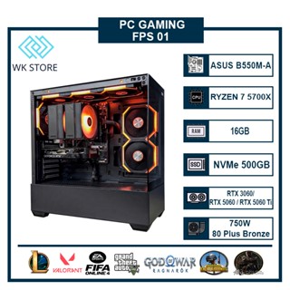  PC Gaming FPS 01 | Ryzen 7 5700X 16GB Ram VGA RTX 3060   5060   5060 Ti 16GB Mới BH 36T 