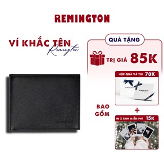 Ví nam mini Remington - Mark Wallet miễn phí in 3 ảnh và tặng kèm hộp, túi giấy làm quà tặng cho người yêu hoặc bố