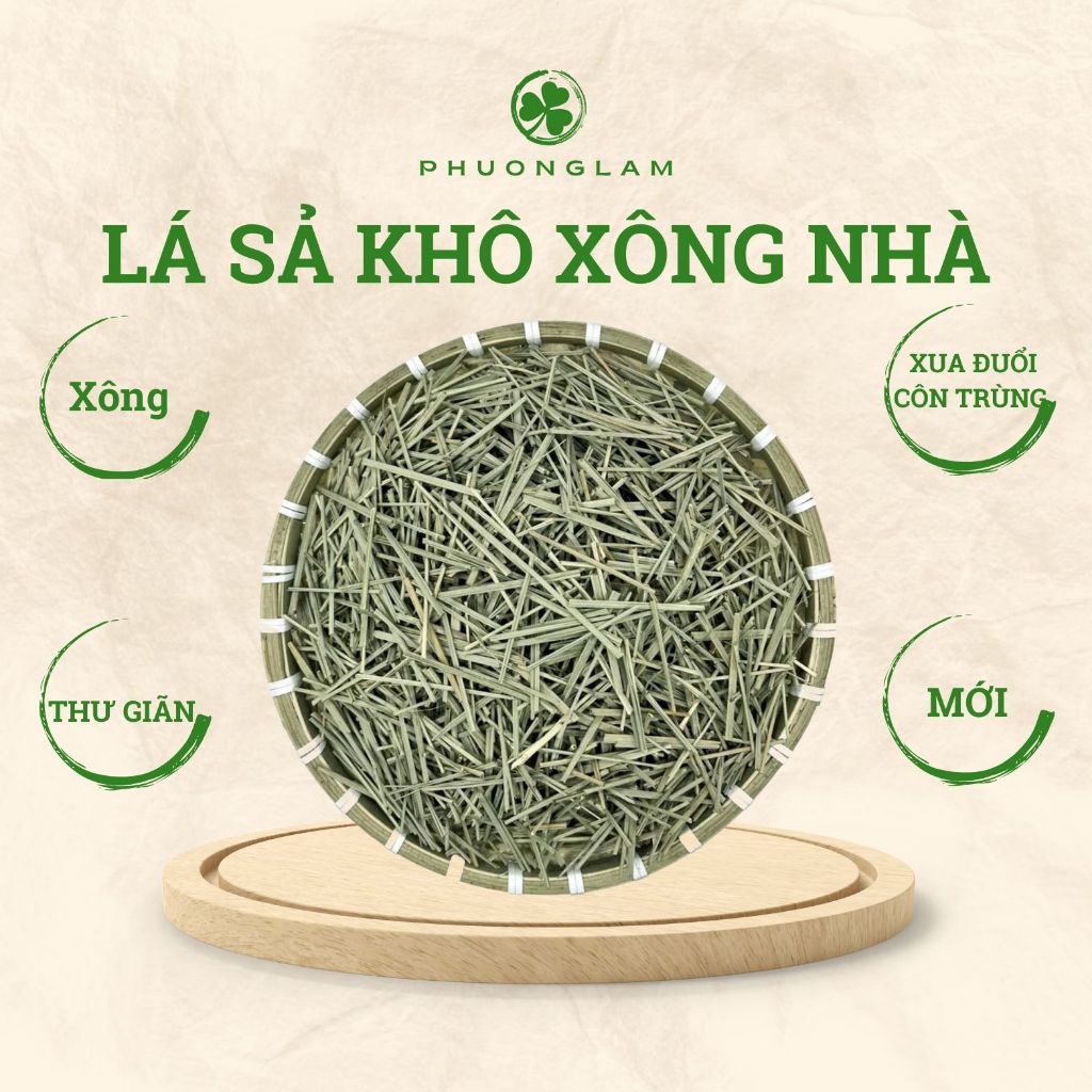 Lá sả khô xông nhà thanh lọc không khí xua côn trùng