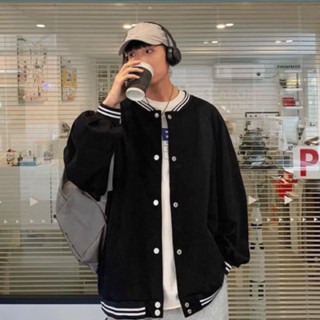 Áo Khoác Nam , Áo Khoác Bomber Trơn  Chất Liệu Nỉ Bông Dày