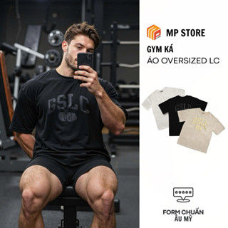 Áo Thun Thể Thao Nam Gym LC In Phồng Form Oversize Cotton 100% Local Brand 2025
