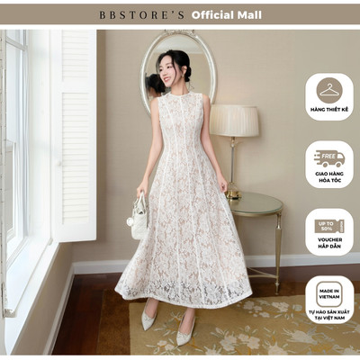  BBSTORE’S Đầm Dự Tiệc Dài Xòe Cổ Tròn Nữ Tính Và Sang Trọng - D4086A 
