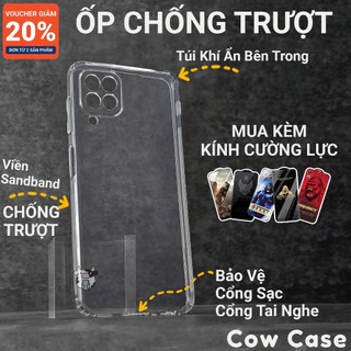  Ốp lưng Samsung A12 A22 M32 4G|5G Cow case chống trơn trượt | Ốp điện thoại SS galaxy dẻo bảo vệ camera đt sámung 