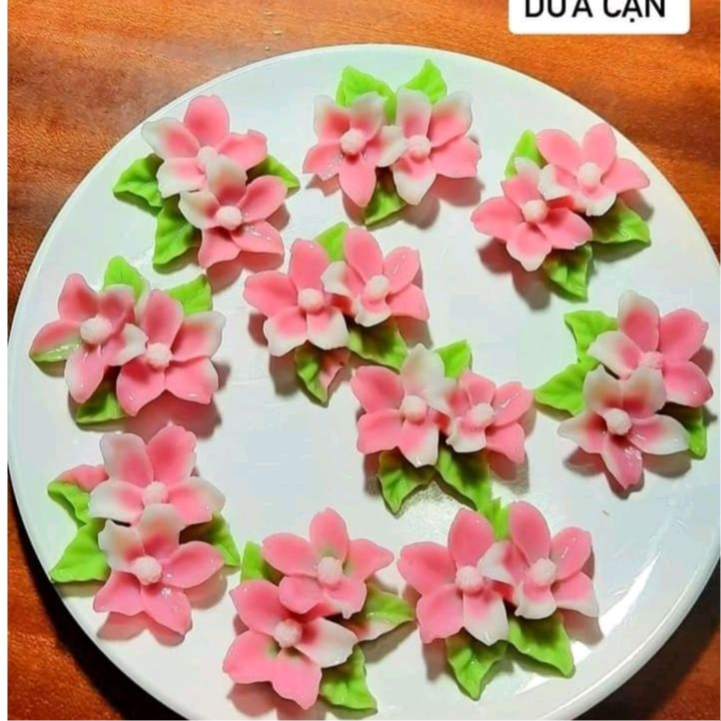 Khuôn rau câu hoa dừa cạn khuôn silicon hoa đẹp