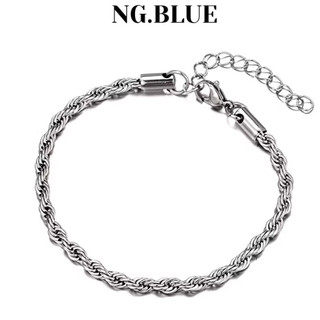  Vòng tay lắc tay nam nữ mắt xoắn bạc đẹp cuban thép titan không gỉ dày 3mm đẹp rẻ phụ kiện thời trang Hàn Quốc 