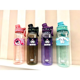 Bình Nước 800ml Kiểu Dáng Hoạt Hình Hot Trend – Bình Uống Nước Cute Có Quai Cho Bé, Nắp Chống Tràn, Nhựa An Toàn
