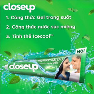 KEM ĐÁNH RĂNG CLOSEUP HƯƠNG BẠC HÀ +BĂNG TUYẾT 140G