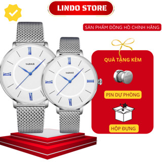 Đồng hồ cặp đôi unisex nam nữ Yazole Y530 chính hãng đẹp cao cấp thép không gỉ bền bỉ kèm hộp
