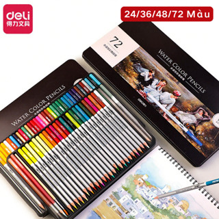  🎨Bút chì màu nước Deli - 24 36 48 72 màu - Bút chì màu tô vẽ viết chì hội họa - Dụng cụ học sinh✨ 