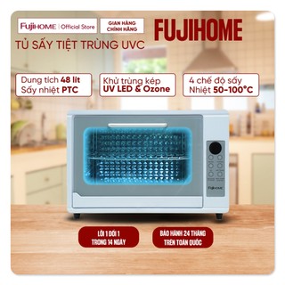 Tủ sấy tiệt trùng UV Ozone diệt khuẩn 48 Lít Fujihome DD48, tủ sấy khô khử khuẩn thiết bị dụng cụ y tế, spa, bình sữa