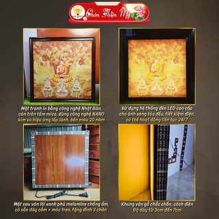 Tranh Trúc Chỉ In Vuông CHÂN THIỆN MỸ