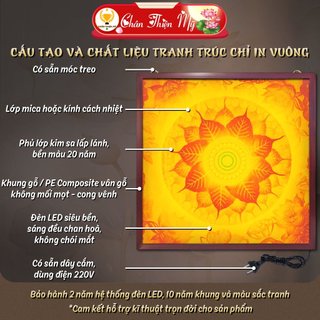 Tranh Trúc Chỉ In Vuông CHÂN THIỆN MỸ