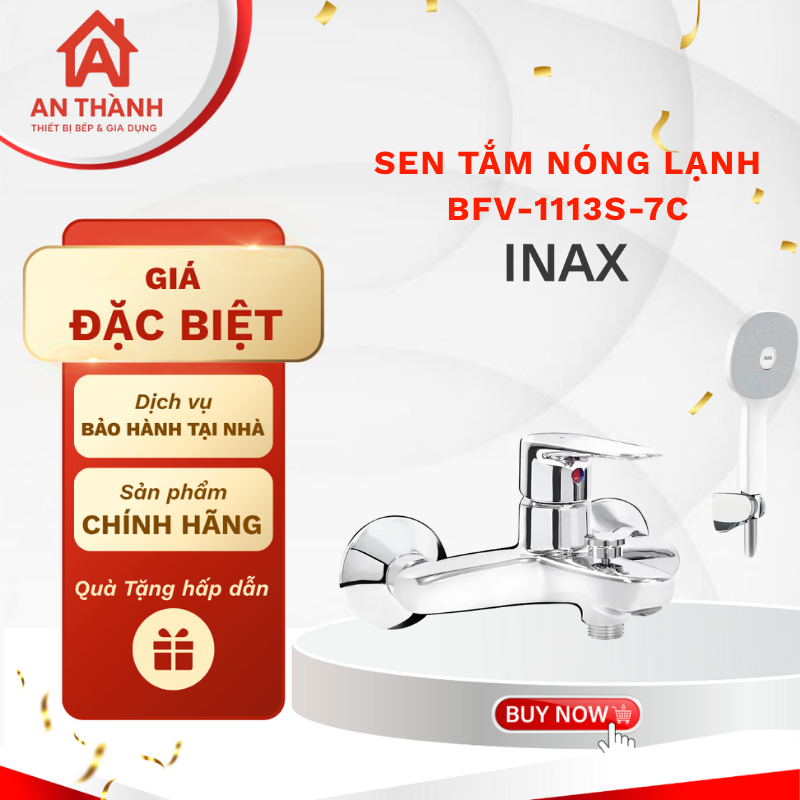 Sen tắm INAX nóng lạnh BFV-1113S-7C thiết kế tối giản, sang trọng