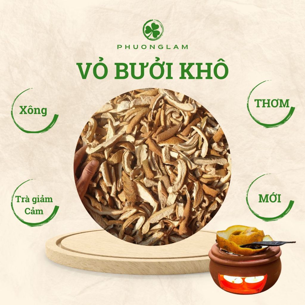 Vỏ bưởi khô xông nhà gội đầu thơm dịu tự nhiên