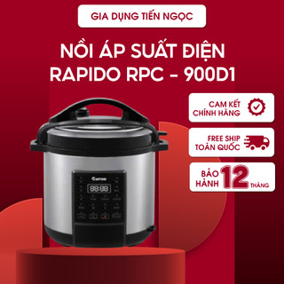  Nồi áp suất điện đa năng Rapido RPC900-D1  lòng nồi Inox bảo hành 1 năm  12 chế độ nấu tự động 