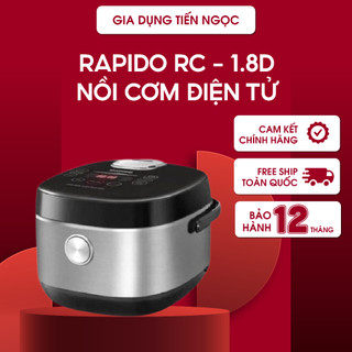  Nồi Cơm Điện Tử Rapido RC-1.8D – 1.8L 10 Chức Năng Nấu Cảm Ứng Cao Cấp Bảo Hành 12 Tháng 