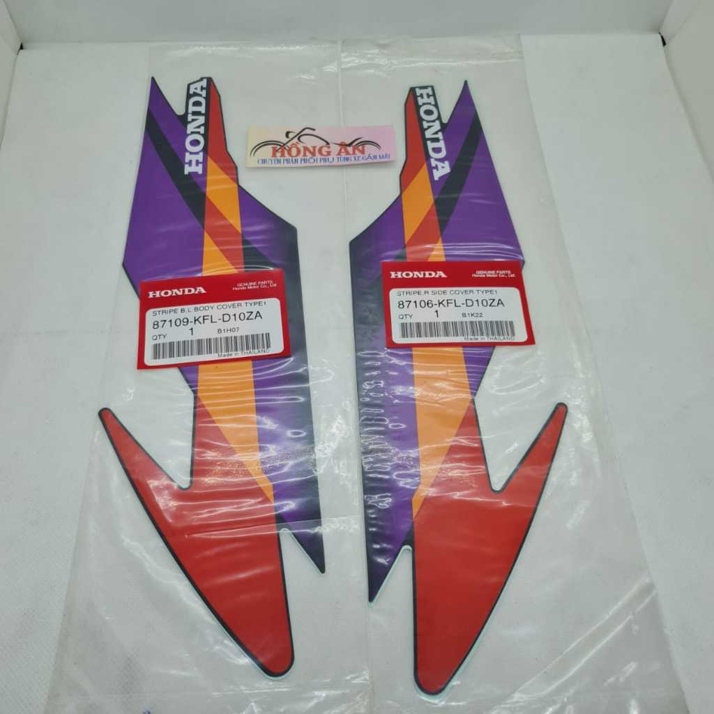 TEM DÁN CỐP XE WAVE 110 THÁI MÀU ĐEN_PT HỒNG ÂN