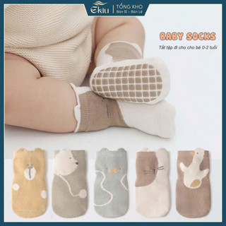  Tất vớ có lớp silicon chống trượt cho bé chất liệu mềm mại an toàn - Ekiu Shop 