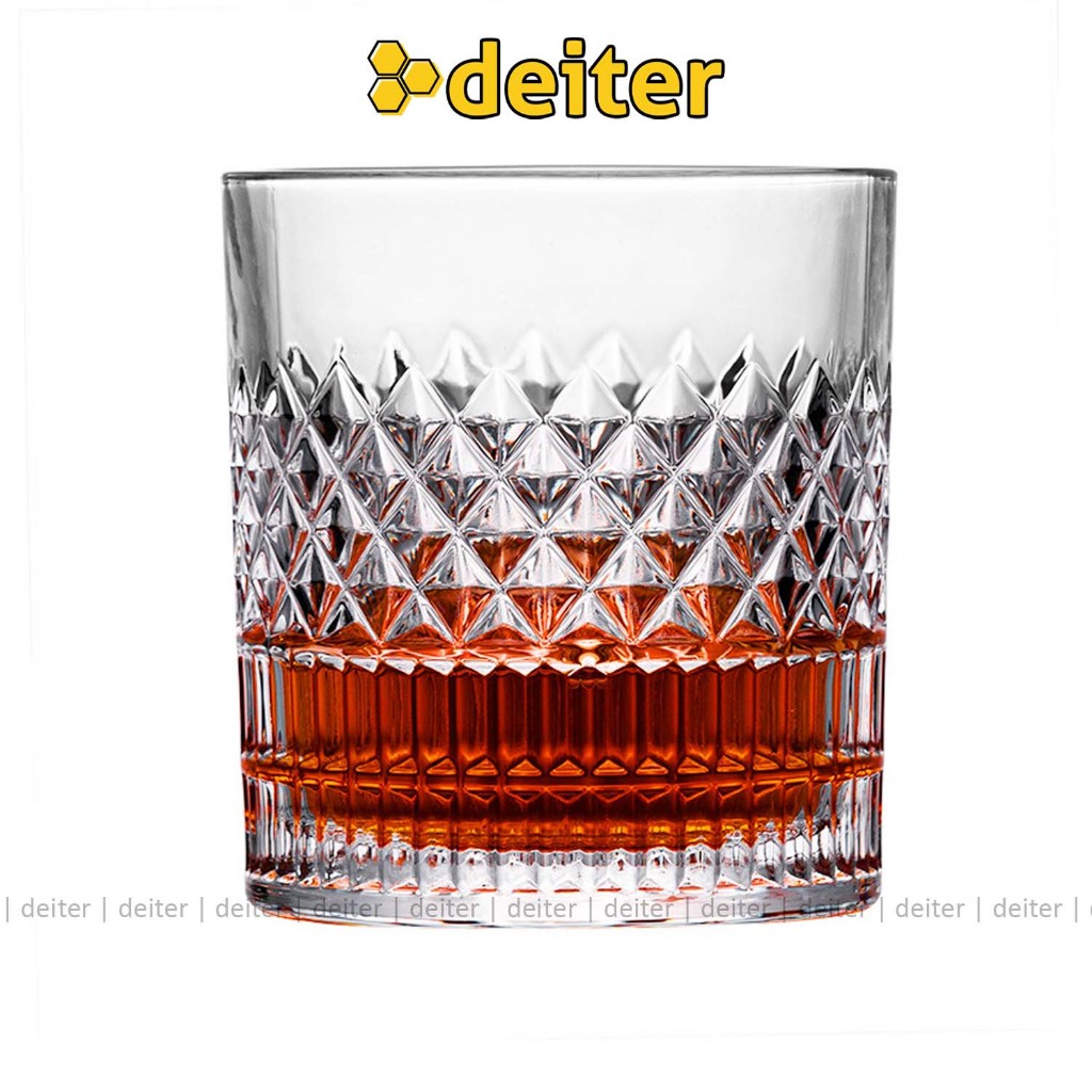 [Set 6] Cốc Thủy Tinh Họa Tiết Kim Cương DEITER Cao Cấp Dung Tích 210ml  DT250900201