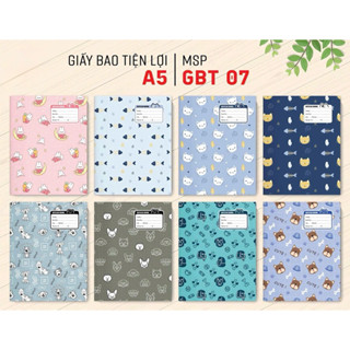 (GBT07) Set 10 Giấy Bao Tập tiện lợi sẵn bao kiếng dày đẹp (15.5x20.5cm)- VPP Mỹ Phương