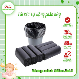 M2 Túi đựng rác, Túi rác tự động phân hủy tiện lượi dễ dàng sử dụng set 3 túi 9 cuộn M2