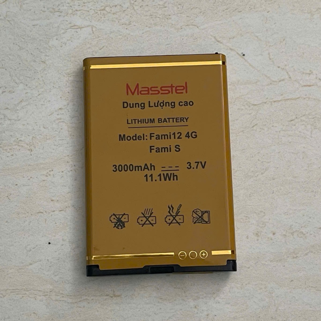 pin masstel Fami 12 lắp chung Fami S dùng chung,mới