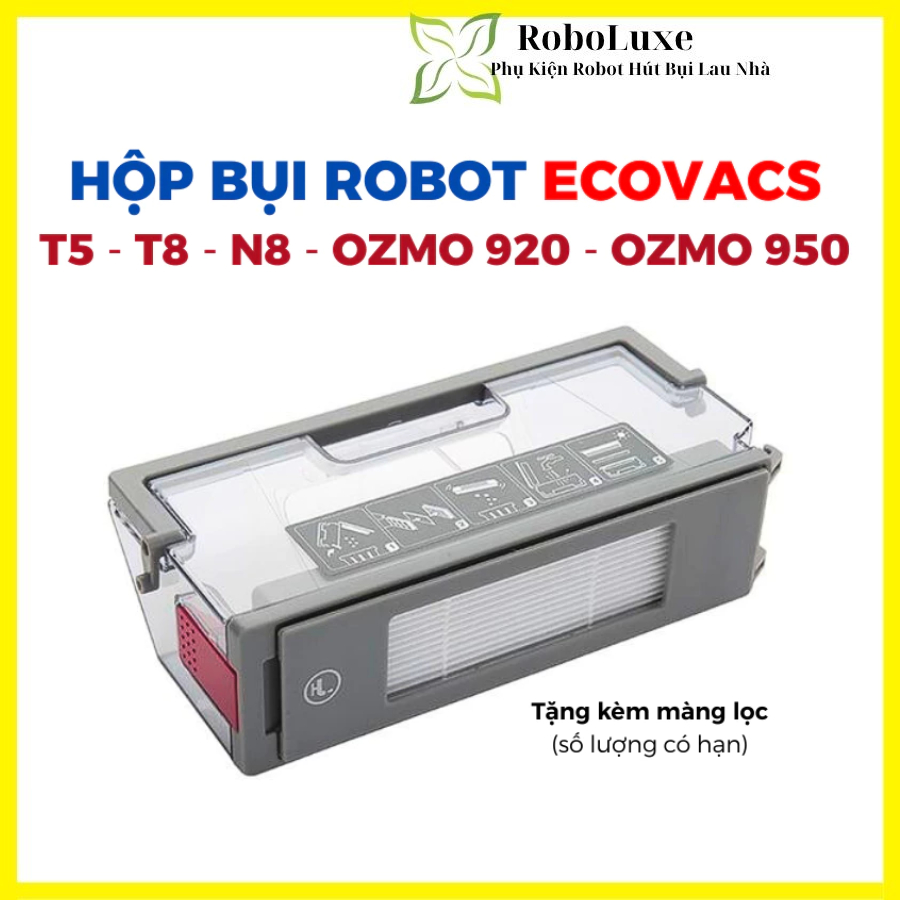 Hộp bụi robot hút bụi Ecovacs T5 N5 T8 N8 Ozmo 920 Ozmo 950