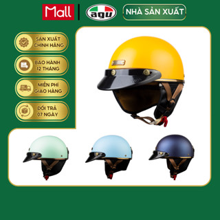 Mũ Bảo Hiểm 1/2 AGU S03 - Hàng Chính Hãng Bảo Hành 12 Tháng - Sản Phẩm Thời Trang Và Cao Cấp - Tặng Kèm Tai Gấu/Tai Mèo