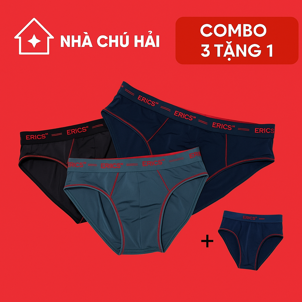 Combo 3 tặng 1 quần lót nam erics TGLT.702