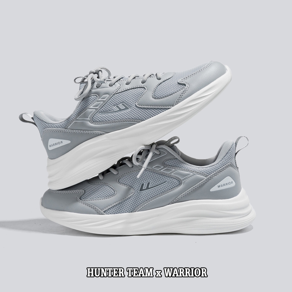 [TĂNG 1 SIZE][SẴN HÀ NÔI] Giày Chạy bộ Nam/ Nữ Cao Cấp Chính Hãng Warrior Phong Cách Thể Thao, Siêu nhẹ-W022 Xám
