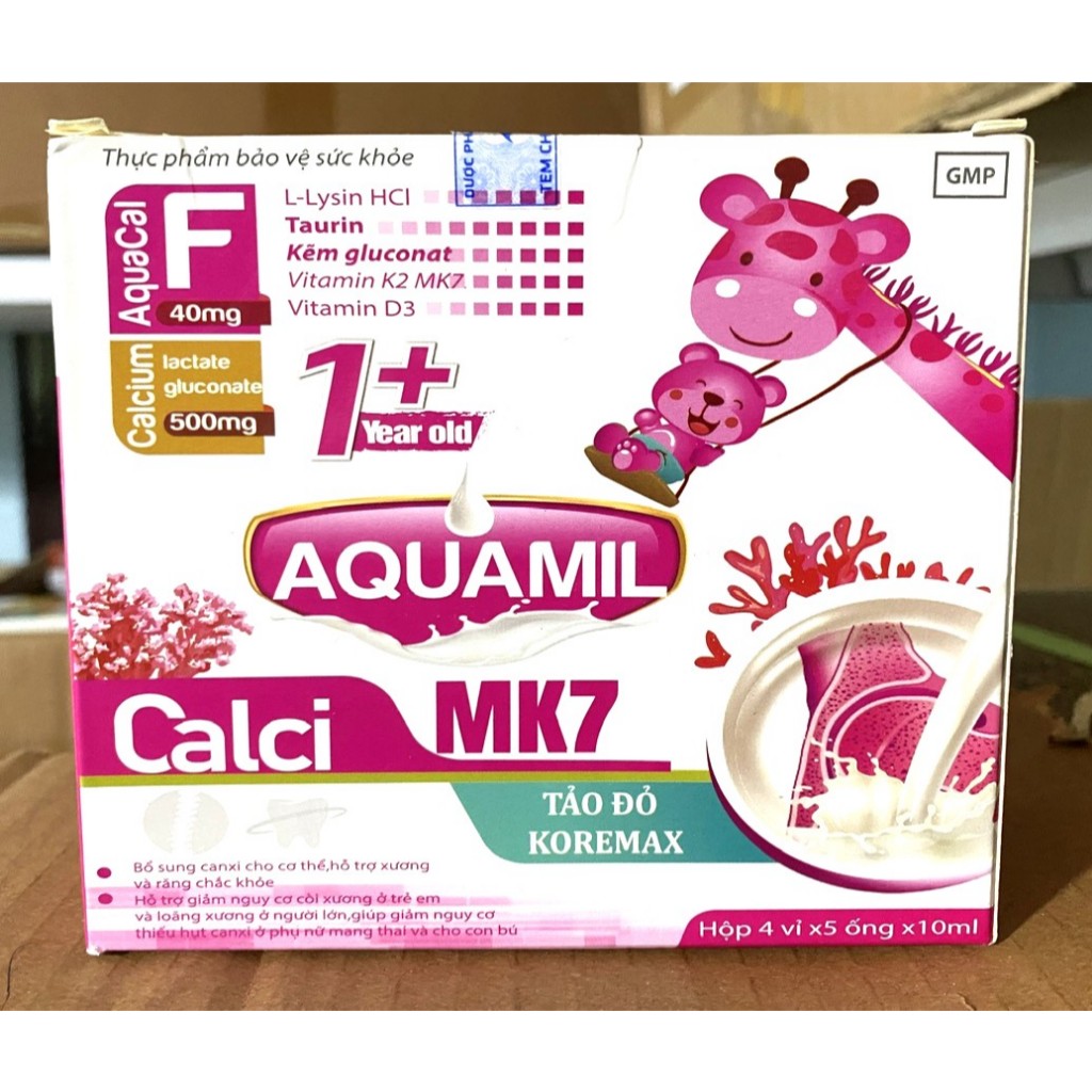 Aquamin calci Mk7 nano tảo đỏ phát triển chiều cao, kích thích ăn ngon, xương chắc khoẻ chống còi xư