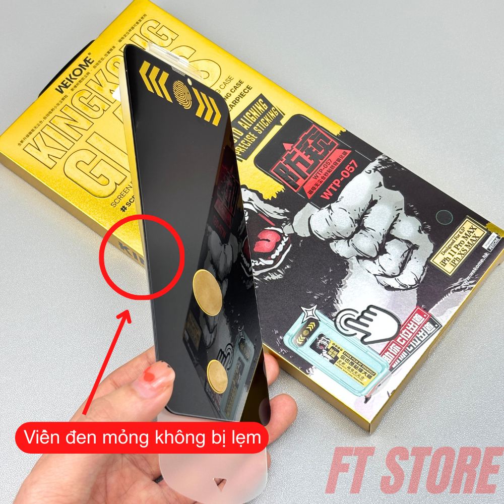 Kính Cường lực WEKOME KINGKONG WTP-057 khung tự dán, full màn chống bụi màn loa, siêu cứng, chống nhìn trộm - CHÍNH HÃNG | BigBuy360 - bigbuy360.vn
