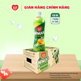 Trà xanh mật ong LOF Manuka hương chanh thùng 24 chai x 430ml