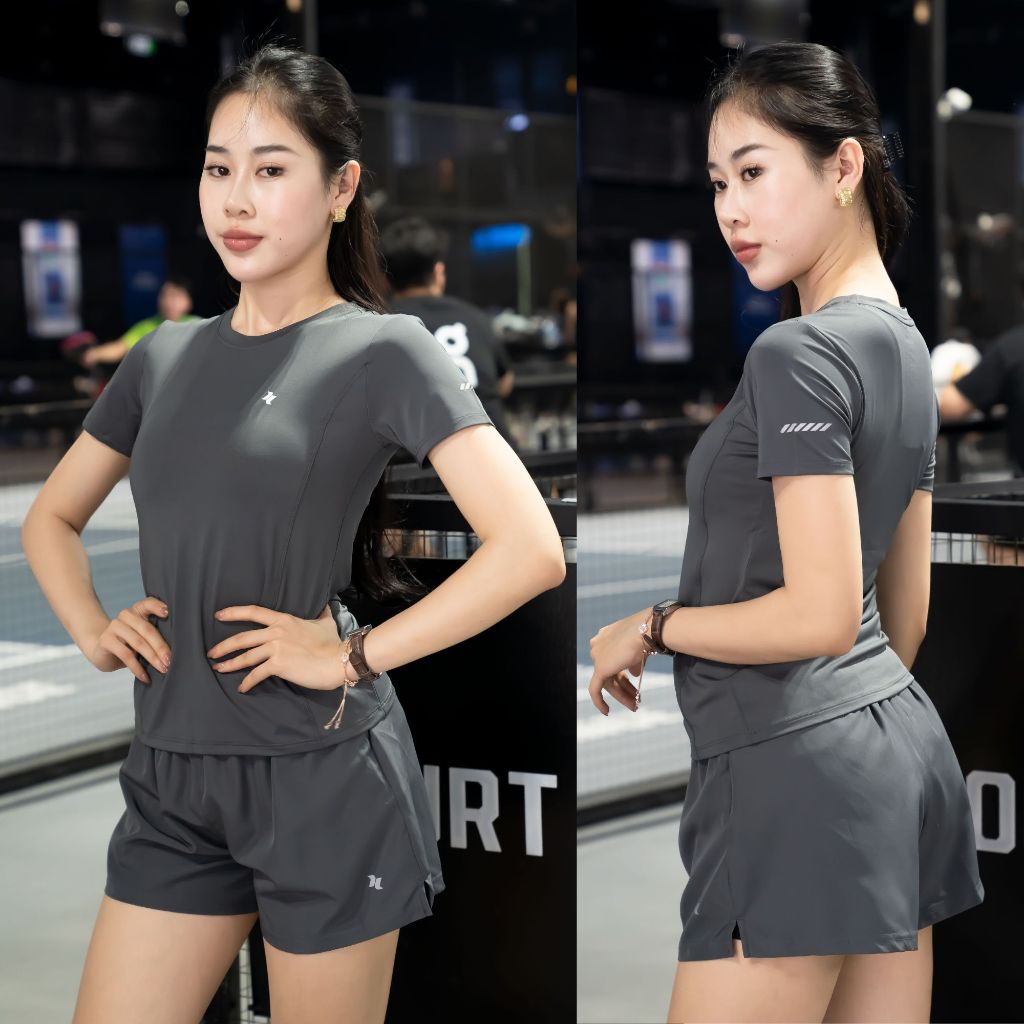 Áo thun thể thao nữ ngắn tay cổ tròn Reeta tập gym,yoga,chạy bộ,cầu lông..vải mềm mịn,co giãn 4 chiều thoáng khí - A003 | BigBuy360 - bigbuy360.vn