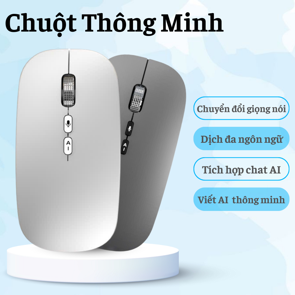 Chuột AI thông minh A7/A9 Dịch giọng nói+Văn bản Hỗ trợ 120 ngôn ngữ Kết nối 2.4G USB/Bluetooth Nhận diện mic chính xác | BigBuy360 - bigbuy360.vn