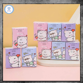  Lốc 9 Gói Khăn Giấy Khô Đa Năng Mini Bỏ Túi Họa Tiết Hoạt Hình Dễ Thương Siêu Cute Tiện Lợi 
