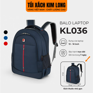  Balo Laptop 14 Inch Nhỏ Gọn Balo Học Sinh Cấp 2 Cấp 3 Kim Long KL036 