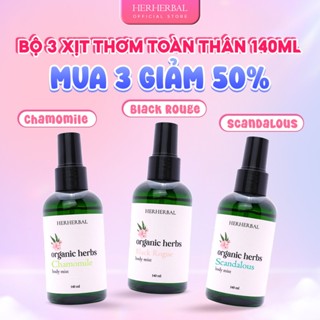 [MUA 3 GIẢM 50%] Body Mist Nam Nữ Herherbal 140ml Xịt Thơm Nữ Bodymiss Nước Hoa Sang Trọng Lưu Hương 5H