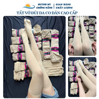 Tất Vớ Đùi Da Cao Cấp Xỏ Ngón Ủ Kem, Vớ Chống Nắng Co Dãn Dài 56cm