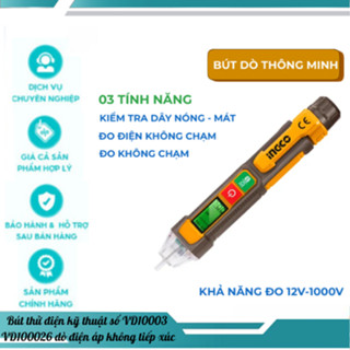  Bút thử điện kỹ thuật số 1000V TOTAL INGCO THT2910003 VD10003 đầu dò điện áp cảm ứng không chạm 