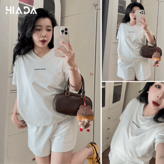 Áo thun cổ tim Form boxy nam nữ chất cotton cao cấp [ HIADA 28 ]