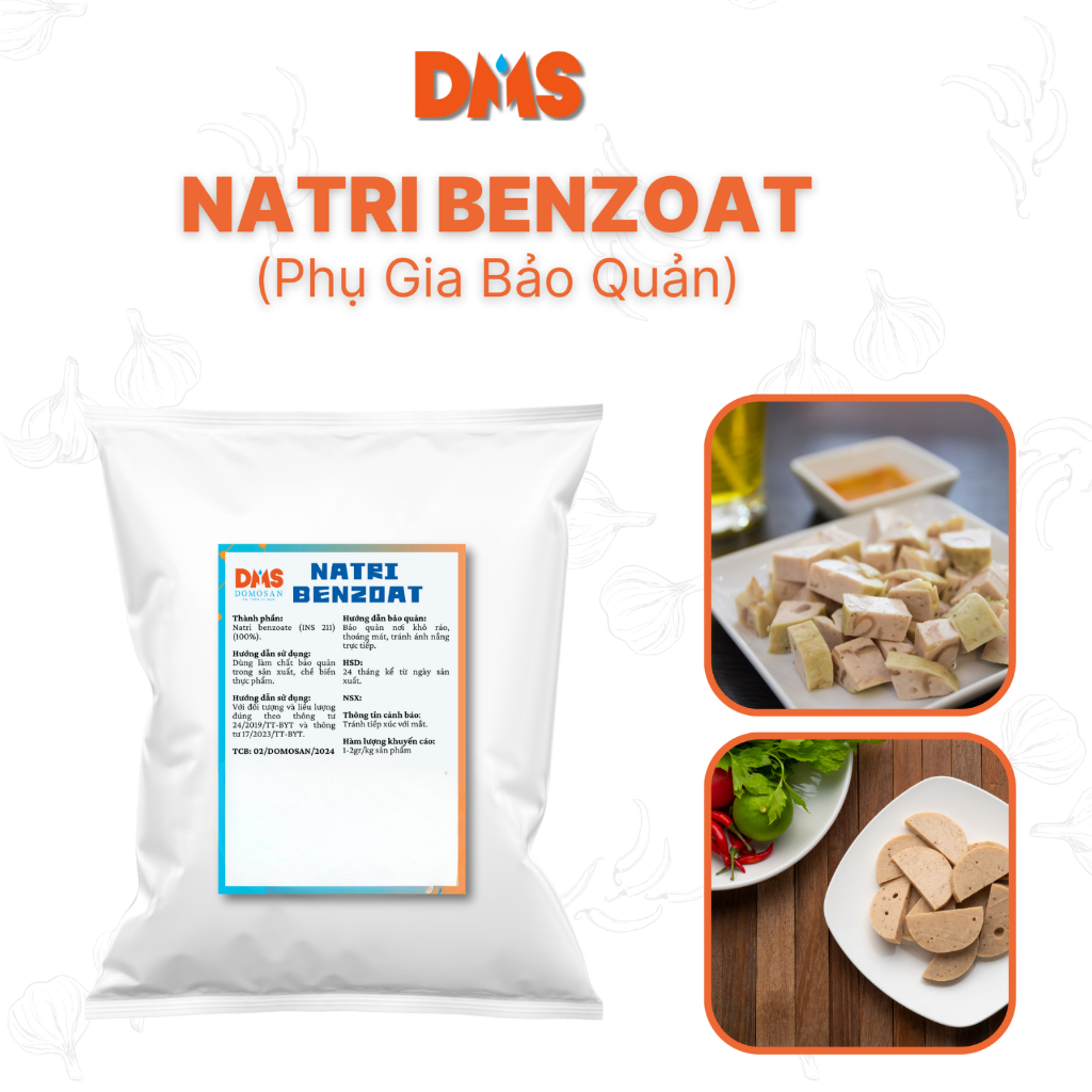 1kg CHẤT BẢO QUẢN BENZOAT Dạng HẠT