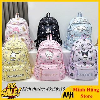  Balo nữ học sinh lớp 2 đến lớp 7 cao cấp nhiều ngăn hình kuromi melody mèo kity đáng yêu ba lô cấp 1-2 cho bé gái 