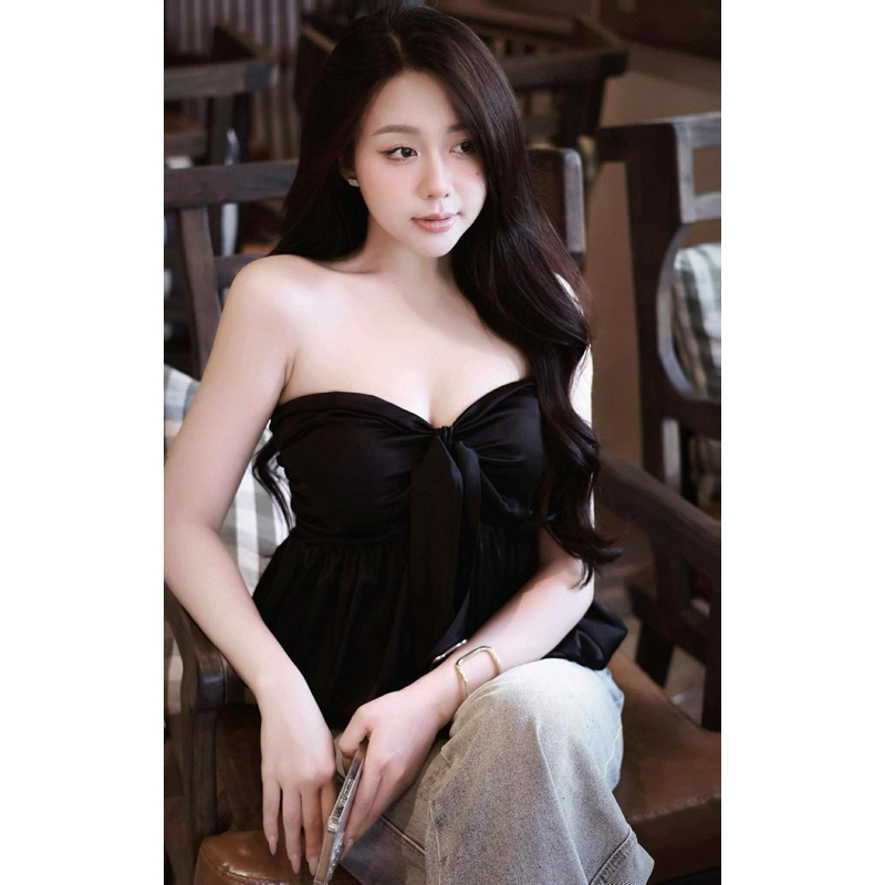 ( XẢ KHO CÒN ÍT ) 𝐀𝐓𝟎𝟐 Áo cúp phối nơ bồng bềnh tiểu thư sang chảnh by CarrotShop | BigBuy360 - bigbuy360.vn