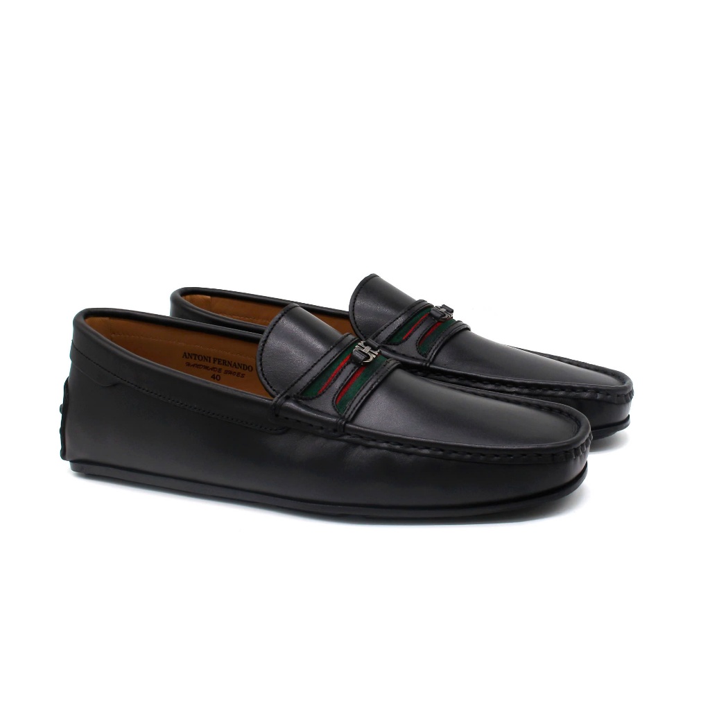 Giày Lười Nam Da Bò Ý Đế Dương May Mckay AF40518 Thương Hiệu Antoni Fernando