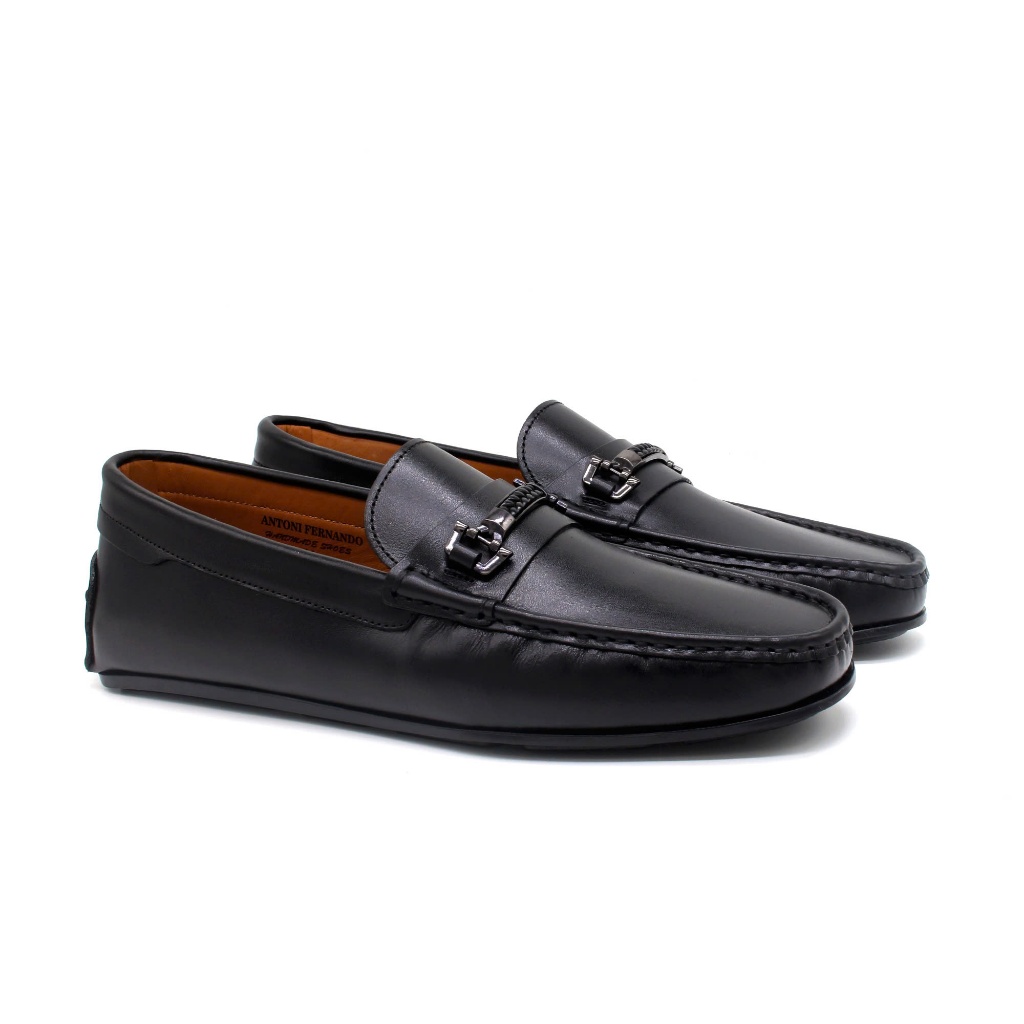 Giày Lười Nam Da Bò Ý Đế Dương May Mckay AF40514 Thương Hiệu Antoni Fernando