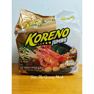  Lốc 5 Gói Mì Lẩu Thái Koreno Jumbo Hương Vị Chua Cay 100G Chuẩn Vị Mì Cay 7 Cấp Độ 